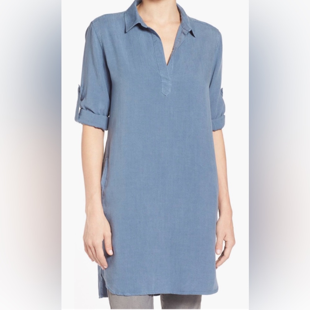 Side Stitch Chambray Tunic